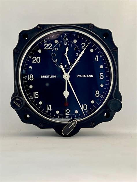 Vintage Breitling Wakmann Wall Mounted Aviation Aircraft Clock